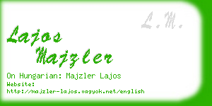 lajos majzler business card